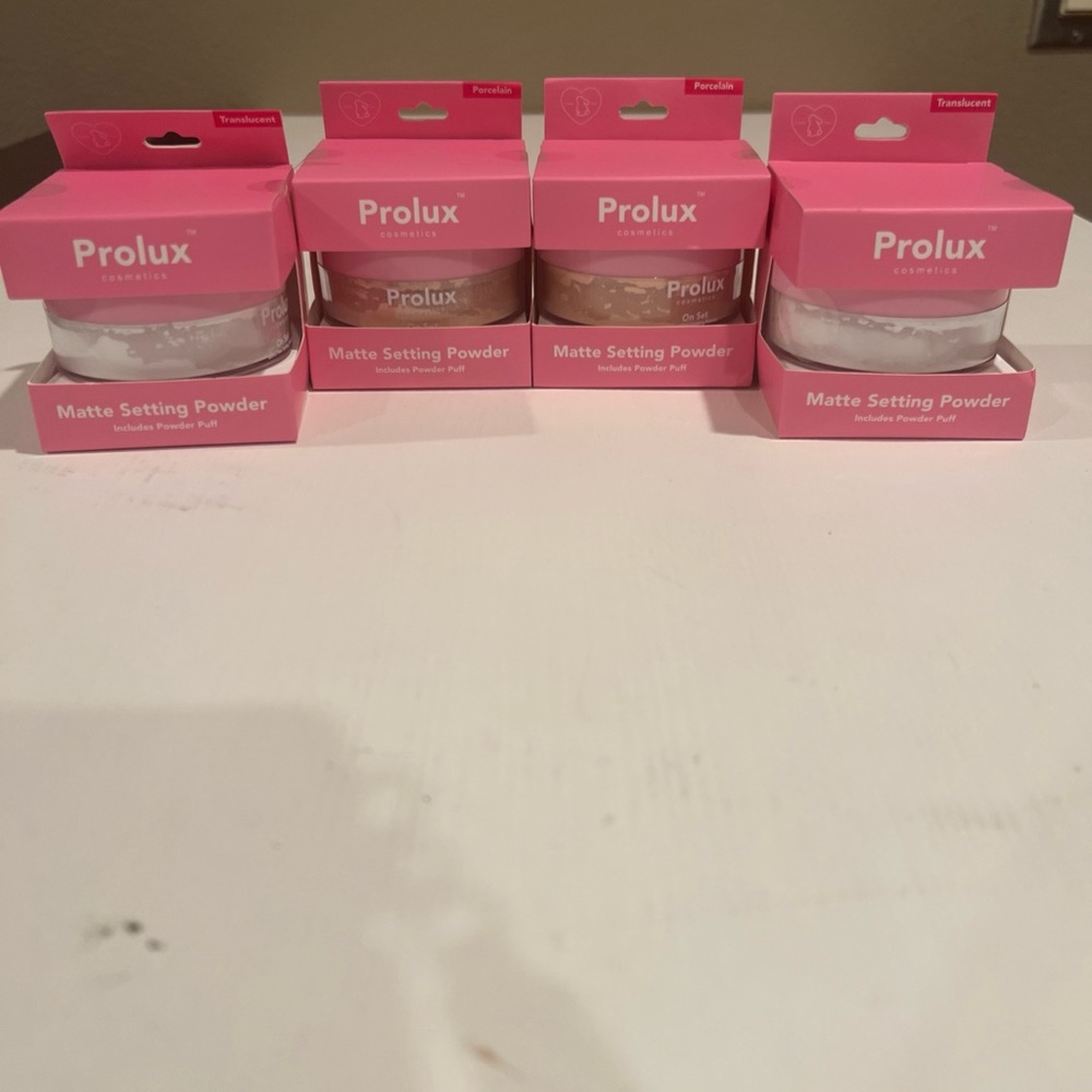 Cream and White Makeup Setting Powder and Spray